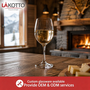 Verre à <span class=keywords><strong>vin</strong></span> <span class=keywords><strong>Chardonnay</strong></span> LAKOTTO à base lourde 250 ml en cristal sans plomb, coupe tulipe pour service de mariage, verrerie, fabricant de logos OEM - Product Image 2