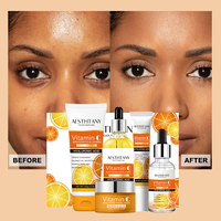 AESTHTANY OEM Marque privée Éclaircissant Hydratant Vitamine C Acide hyaluronique Ensemble de soins de la peau Ensemble de soins du visage