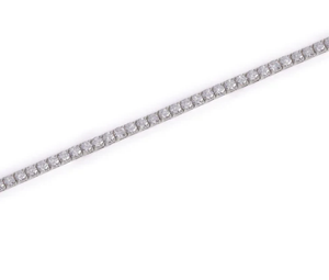 Bracelet en diamant : Argent sterling Bracelet en diamant moissanite de luxe Bracelet tennis en diamant or blanc - Product Image 2