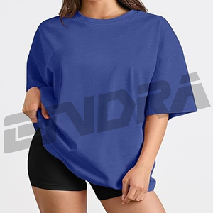 T-shirts surdimensionnés pour femmes avec épaules tombantes manches courtes haut baggy décontracté à la mode tissu doux coupe décontractée style confortable parfait - Product Image 3