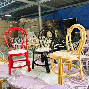 Silla de ratán duradera y moderna y elegante para niños, asientos cómodos en el hogar, cocina, dormitorio, sala de estar al aire libre, áreas de juego - Product Image 5