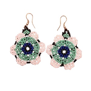 Boucles d'oreilles pendantes classiques en alliage de zinc et plastique, motif fleur et papillon, ornées de perles et de diamants, idéales pour les fêtes - Product Image 5