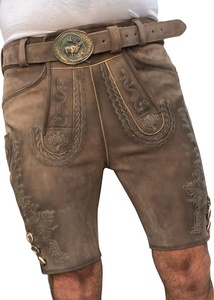 Pantalones de Cuero para Hombre, Estilo Bávaro, Color Marrón, para Oktoberfest, Pantalones Trachten, Tela de Cuero Personalizada, Piel de Vaca, Gamuza - Product Image 5