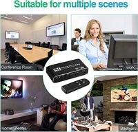 Conmutador de Matriz HDMI SYONG 4K60Hz 2x2 con Extractor de Audio Óptico, Conmutador de Video HDMI, Actualización Automática, HDMI 2.0b/HDCP 2.2, RGB 8:8:8, HDR, 3D