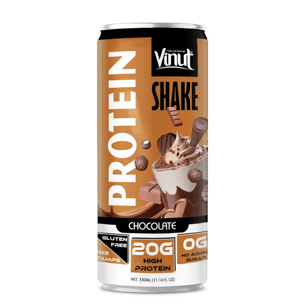 330ml protein cao Lắc uống với sô cô la điện năng lượng mẫu miễn phí, sẵn sàng để tàu, sản xuất tại Việt Nam, nhãn hiệu riêng OEM