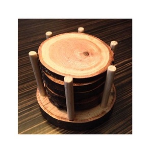 Posavasos de corcho para café, fabricante de regalos personalizados sostenibles, posavasos de madera para accesorios de mesa hechos en la India por SCI - Product Image 1