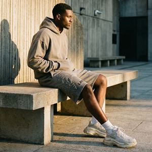 Shorts en molleton de coton pour hommes, écologiques, anti-UV, imprimés en relief, streetwear, coupe ample, délavés, décontractés, pour la salle de sport, demi-pantalons, vente en gros OEM - Product Image 5