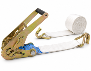 Provina Width 25~100mm Polyester Ratchet Strap Metal Hooks for <b>Flatbed</b> <b>Truck</b> Trailer Cargo Tie 800kg-10000kg Break Strength 5 MT - Product Image 1