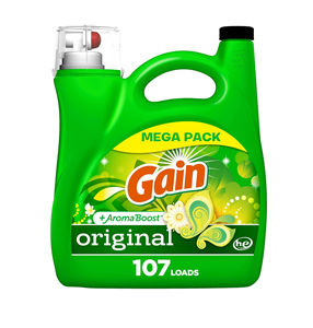 Compre Original Scent Gain Aroma Boost detergente líquido para ropa 154 Floz HE Compatible 107 capacidad de carga Febreze Oxi jabón potenciado - Product Image 1