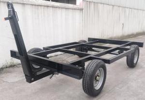 Groupe électrogène de capacité de charge de 5 tonnes compresseur d'air pompe à eau essieu squelette remorque à plat à 4 roues - Product Image 2