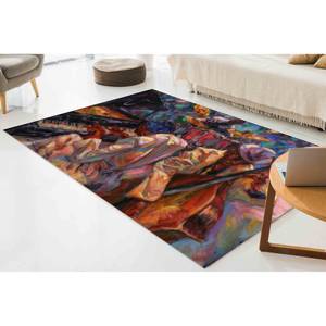 Tapis imprimé avec des peintures de musiciens de jazz - Décoration élégante pour tous les espaces, avec tapis à poils doux - Product Image 4