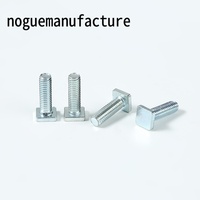 Vis à tête carrée en acier au carbone galvanisé avec plaque de zinc, vis en T pour panneaux photovoltaïques, fixations pour supports solaires, vente en gros, direct usine