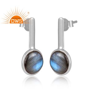 Pendiente colgante de piedras preciosas de labradorita Natural de plata de ley de Venta caliente, joyería designada para mujer, regalo para ella - Product Image 1