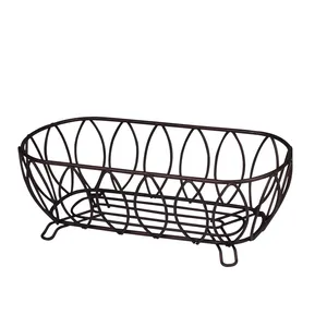 Tazón para servir frutas de Metal negro con diseño de mediados de siglo, Hotel de lujo y restaurante decorativo para el hogar, uso para bodas al por mayor - Product Image 1