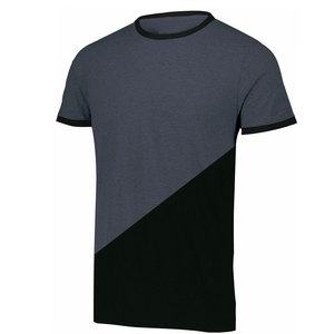 Multi Colors Summer Fitted Plain Custom Logo Color Block Ringer T-Shirt for Men Unisex Short Sleeve Summer Tee - Product Image 2