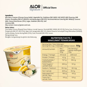 Easy Fingers Instant Durian <b>Coconut</b> Milk Dessert/Bubur Segera Serawa Dengan Durian Santan (50g) 3-Minute Prep 24-Month Shelf - Product Image 6