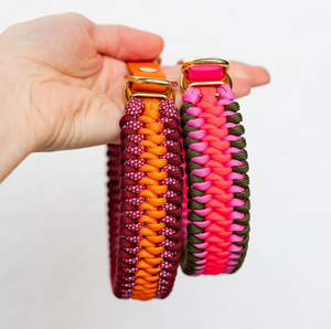 2026 Neues Trade Festival Verstellbares Hundehalsband- und Leinen-Set, handgeknüpftes Paracord, extra breites Polyester, personalisiertes Halsband - Product Image 2