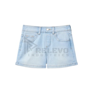 Shorts en jean unisexe personnalisés, style streetwear hip-hop, respirants, sans taille élastique, coupe oversize, vêtements de mode, fournisseur en gros - Product Image 3