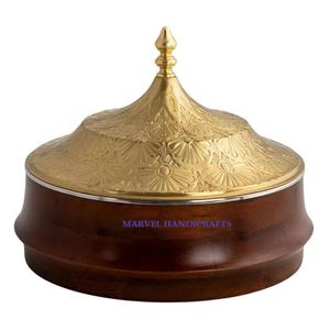 Décoration du Ramadan Casseroles de service en métal en acier inoxydable Chauffe-plats Casseroles de service servir à l'invité - Product Image 1