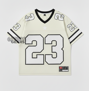 Camiseta de fútbol holgada para mujer, ropa deportiva de sublimación personalizada, camiseta de fútbol de gran tamaño, Material transpirable de secado rápido OEM - Product Image 5