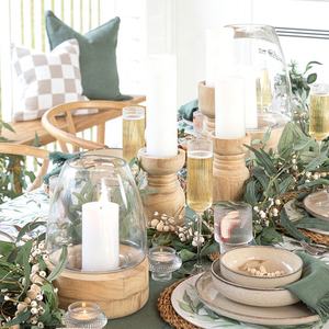 Bougeoir en bois de hêtre de haute qualité, chandelier décoratif artisanal en bois pour la décoration de la maison, fête de mariage - Product Image 6