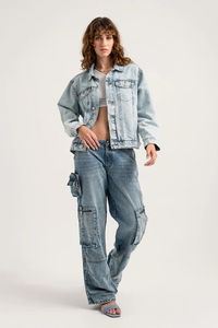 Denim <b>Jacket</b> Latest Designs Women Jean Denim Coat Biker <b>Jackets</b> New Stylish Frayed Hem Denim <b>Jacket</b> for <b>Girls</b> - Product Image 3
