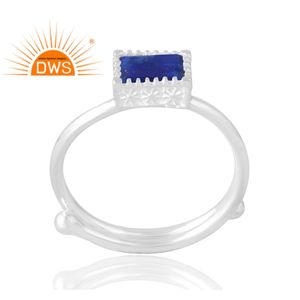 Anillo de piedras preciosas de lapislázuli Natural de Plata de Ley 925 más vendido, joyería personalizada para mujer, regalo para ella - Product Image 1