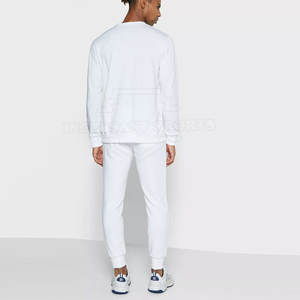 Survêtement personnalisé en coton pour homme, pantalon de jogging et Jersey, tenue décontractée, col rond - Product Image 4