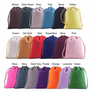 Recyclable Satin and Cotton Printed Velvet <b>Drawstring</b> <b>Bag</b> with Embroidery Logo for Gemstones Necklaces Watches Clothing-1.2KG - Product Image 2