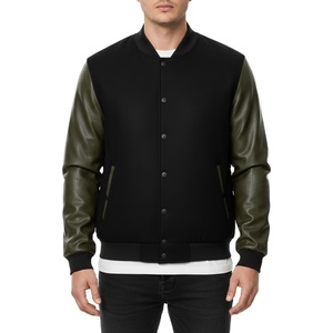 Custom <b>Winter</b> Jacket for Men Breathable Letterman Baseball Jacket Plus Size Streetwear with Embroidered Logo wholesale price - Product Image 4