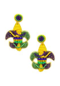 Pendientes de gota con cuentas de semillas bohemias caseras con estilo de las mejores cuentas de colores de la India - Product Image 2