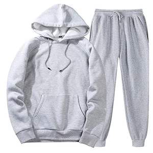 Survêtements pour hommes 2 pièces à manches longues athlétique Full Zip Sweatsuits Jogging Suit Set Casual Outdoor Streetwear Sport Tracksuit Set - Product Image 1