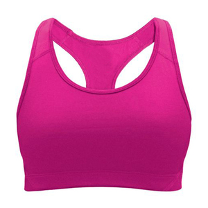 Soutien-gorge de sport antibactérien imprimé numérique en nylon et élasthanne extensible, respirant et absorbant l'humidité pour la gym et le fitness - Product Image 3