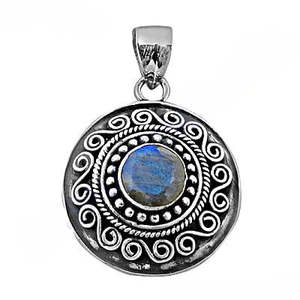 Colgante de Labradorita en Oro Rosa para Mujer - Plata 925 - Product Image 3