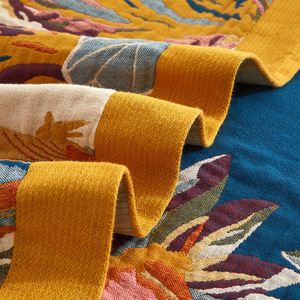 BL005 Boho Jacquard Manta Suave Vintage Floral 100% Algodón Muselina King Size Colcha o Picnic Throw Wholesale - Product Image 2