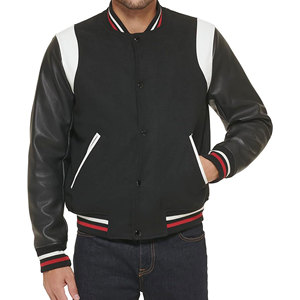 Veste bomber en toile personnalisée pour homme OEM avec col montant, tailles plus grandes, veste d'hiver - Product Image 1
