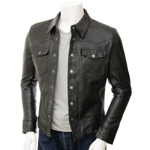 Veste en cuir véritable d'hiver pour hommes de haute qualité veste pour hommes veste en cuir chaud d'hiver noir à la mode de haute qualité - Product Image 1