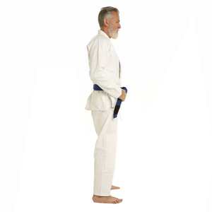 Venta al por mayor Unisex BJJ Gi uniformes Jiu Jitsu brasileño ropa de lucha transpirable de secado rápido poliéster algodón trajes de artes marciales OEM - Product Image 5