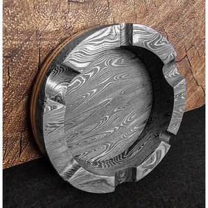 Cenicero Moderno de Acero de Damasco Hecho a Mano, Sostenible, para Cigarros/Pipas, Recolector de Ceniza, Accesorios, Obsequio Exclusivo - Product Image 6