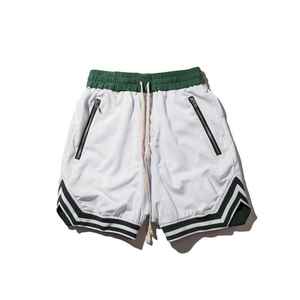 Logotipo personalizado Playa Baloncesto Bolsillos con cremallera Pantalones cortos de malla de verano Transpirable Absorbe el sudor Jogging Pantalones cortos de gimnasio para hombre - Product Image 5