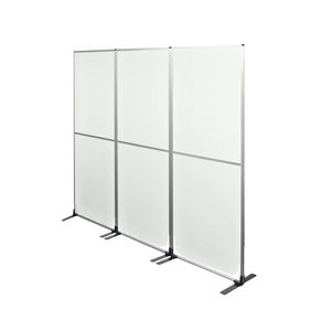 Poste de travail modulaire moderne de bureau de panneau de séparation en verre démontable avec des conceptions d'intimité - Product Image 1