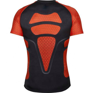 Venta caliente hombres manga corta Rashguard secado rápido Rashguard chaleco camisa hombres protección UV surf Rash Guard - Product Image 5