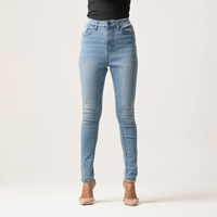 Pantalon en denim élégant pour femmes, tissu de haute qualité, look tendance, idéal pour l'entraînement sportif ou le style de vie actif, usage quotidien