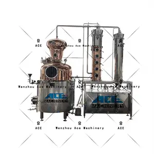 Ace 1000 galon bakır ısıtıcılar damıtma tankı viski distile 50 Lt Votka 1000L Gin brendi damıtma ekipmanları