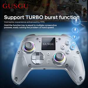 Manette de jeu <span class=keywords><strong>GUSGU</strong></span> G7 avec coque transparente, connexion sans fil 2.4G et joystick pour Switch/PS/PC/ISO/Android - Product Image 5