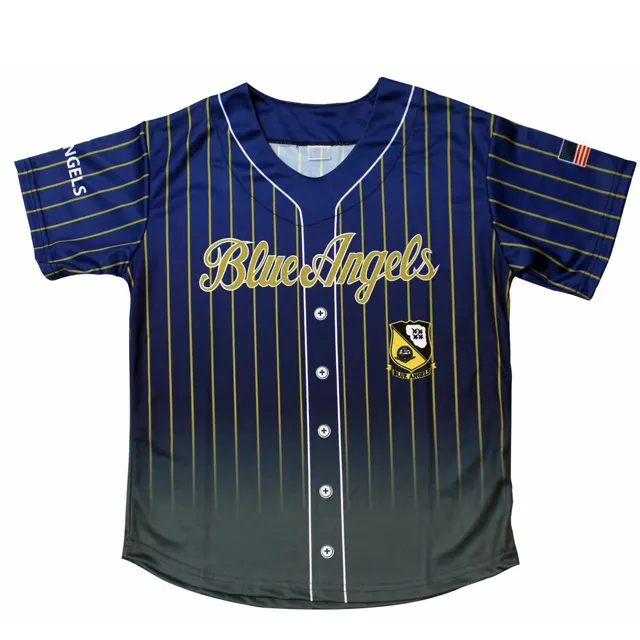 Camiseta de béisbol sublimada Blue Angels de EE. UU.
