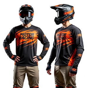 Jersey de Carreras Personalizado para Hombre, Diseñado con Estilo Sublimado Transpirable y Resistente al Viento para Motociclismo de Cross Country - Product Image 5