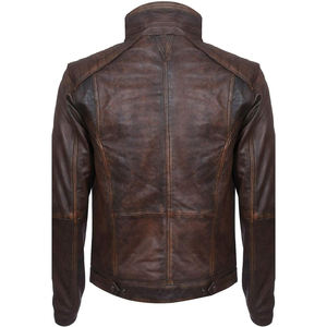 Vestes en cuir personnalisées de haute qualité pour hommes, vente en gros, nouvelle collection, col montant, veste en cuir véritable pour hommes - Product Image 2