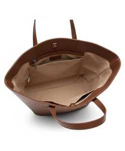 Bolso Tote de Cuero Genuino Color Marrón Avellana, Estilo Vintage, Bolso de Hombro Minimalista con Parte Superior Curva para Mujer, Bolso de Mano Estético Ondulado - Product Image 2