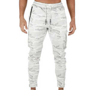 Breathable High Waist Casual Canvas Men's <b>Joggers</b> <b>Slim</b> Fit Sweatpants with Custom Logo Quick Dry Gym Fitness Wear - Product Image 4